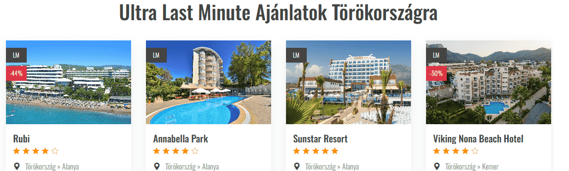 ultra last minute utazás
